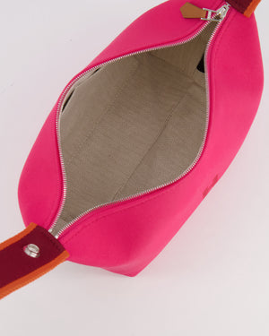 Hermès Small Bride-a-Brac Bag in Hibiscus Canvas with Palladium Hardware