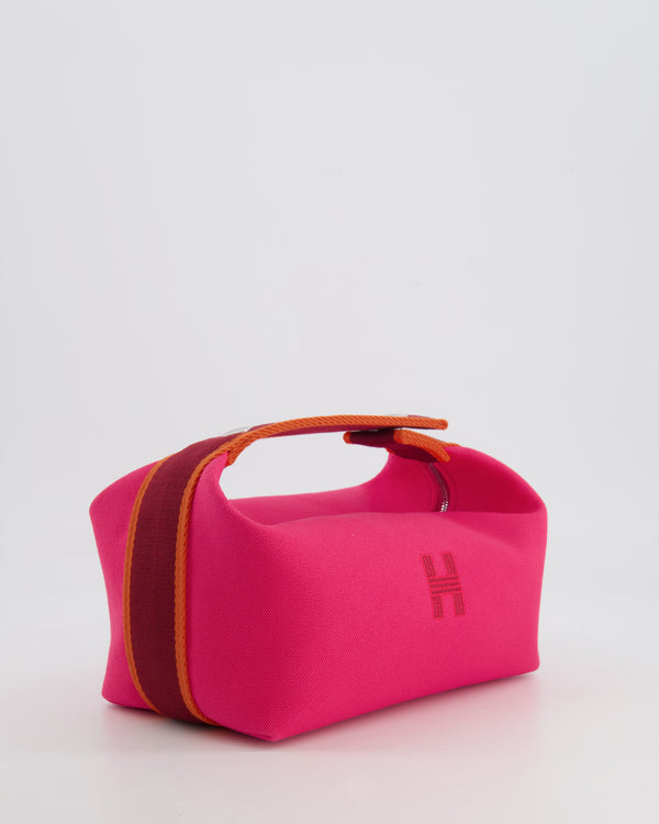 Hermès Small Bride-a-Brac Bag in Hibiscus Canvas with Palladium Hardware