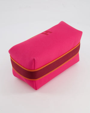 Hermès Small Bride-a-Brac Bag in Hibiscus Canvas with Palladium Hardware