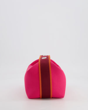 Hermès Small Bride-a-Brac Bag in Hibiscus Canvas with Palladium Hardware
