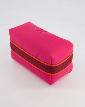 Hermès Small Bride-a-Brac Bag in Hibiscus Canvas with Palladium Hardware