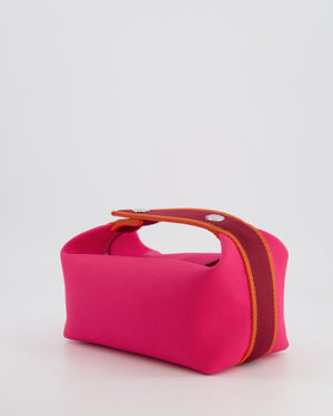 Hermès Small Bride-a-Brac Bag in Hibiscus Canvas with Palladium Hardware