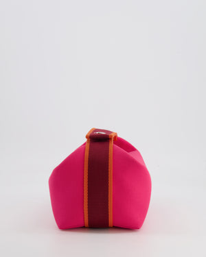 Hermès Small Bride-a-Brac Bag in Hibiscus Canvas with Palladium Hardware