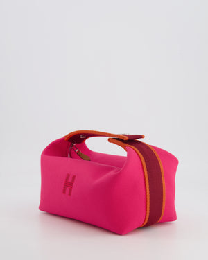 Hermès Small Bride-a-Brac Bag in Hibiscus Canvas with Palladium Hardware