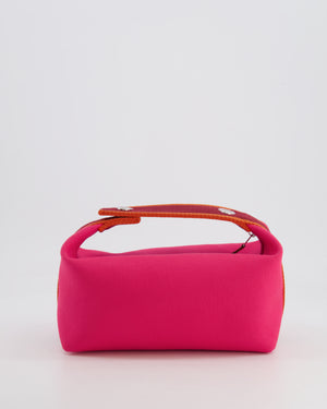 Hermès Small Bride-a-Brac Bag in Hibiscus Canvas with Palladium Hardware