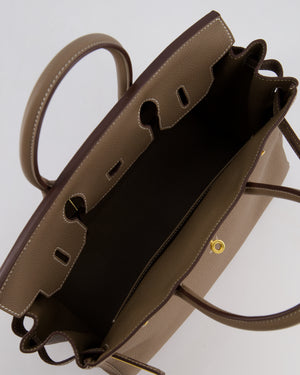 Hermès Birkin 30 Retourne Bag in Etoupe Togo Leather with Gold Hardware