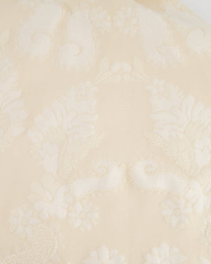 Alexander McQueen Cream Floral Embroidered Sleeveless Mini Dress Size S (UK 8)