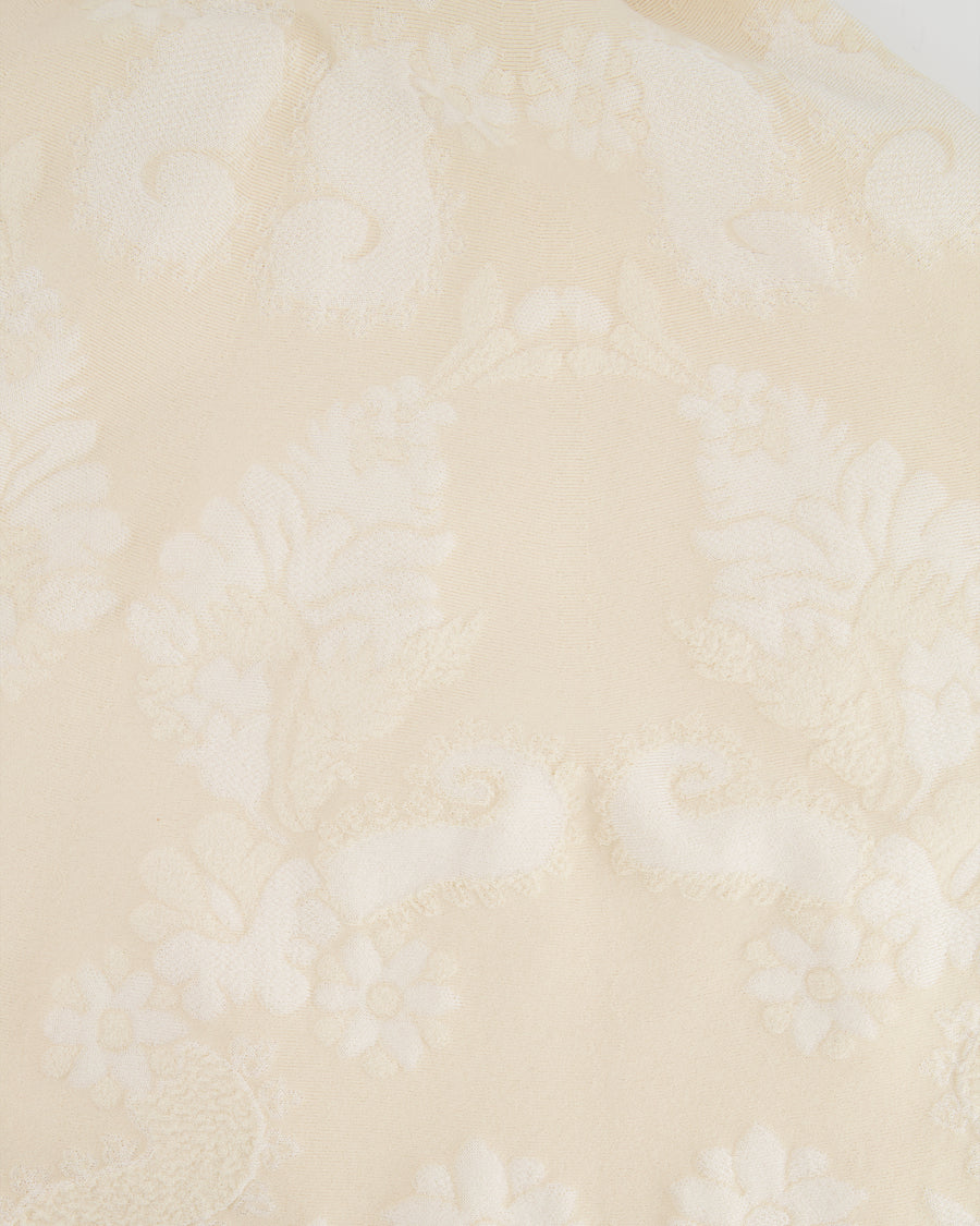 Alexander McQueen Cream Floral Embroidered Sleeveless Mini Dress Size S (UK 8)