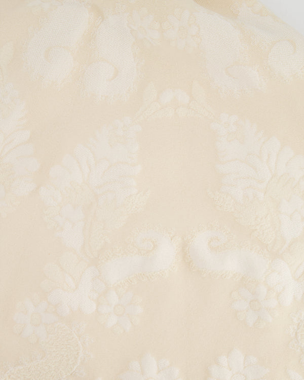 Alexander McQueen Cream Floral Embroidered Sleeveless Mini Dress Size S (UK 8)