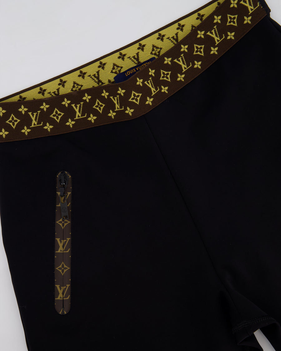 Louis Vuitton Black Leggings with Monogram Elastic Waist Size FR 38 (UK 10)