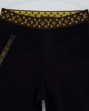 Louis Vuitton Black Leggings with Monogram Elastic Waist Size FR 38 (UK 10)