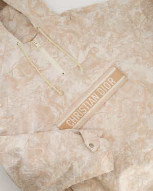 Christian Dior Beige and White Toile de Jouy Logo Windbreaker Size L (UK 12)