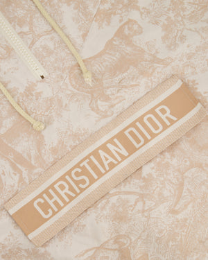 Christian Dior Beige and White Toile de Jouy Logo Windbreaker Size L (UK 12)