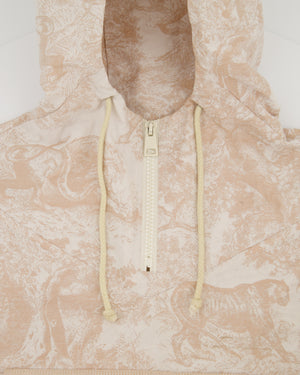 Christian Dior Beige and White Toile de Jouy Logo Windbreaker Size L (UK 12)