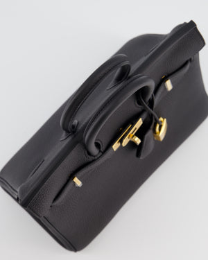 Hermès Birkin 25 Retourne Bag in Noir Togo Leather with Gold Hardware