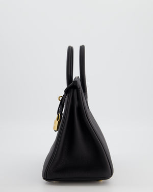 Hermès Birkin 25 Retourne Bag in Noir Togo Leather with Gold Hardware