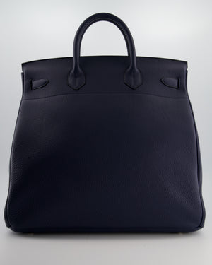 *RARE* Hermès HAC Bag 40 in Bleu Abysse Togo Leather With Palladium Hardware