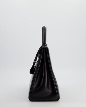 *FIRE PRICE* Hermès Vintage Kelly 28 Retourne Bag in Noir Box Leather with Gold Hardware