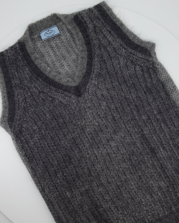 Prada Mohair Grey Long Vest IT 38 (UK 6)