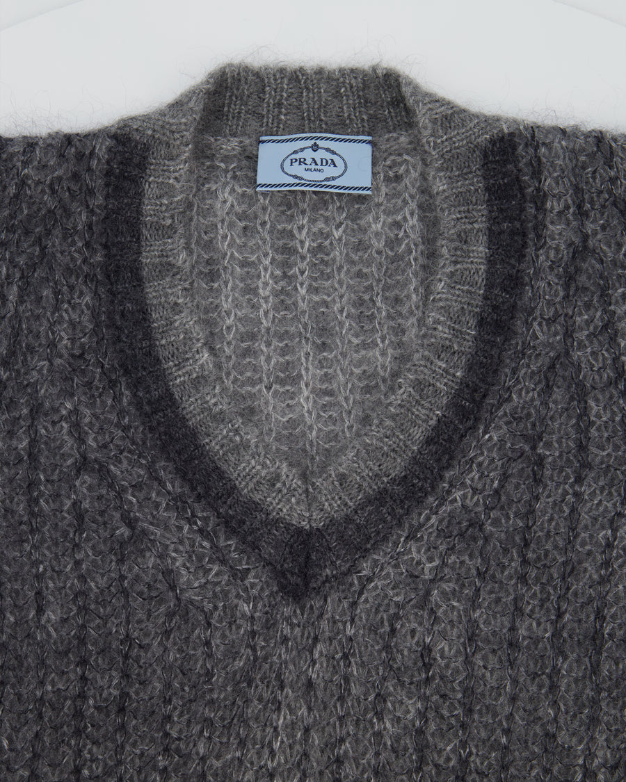Prada Mohair Grey Long Vest IT 38 (UK 6)