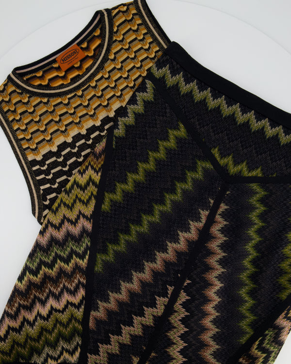 Missoni Brown Zig-Zag Vest Top and Skirt Set Size IT 40/44 (UK 8/12)