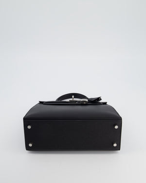 *RARE* Hermès Kelly 25 Sellier Bag in Noir Epsom Leather with Palladium Hardware