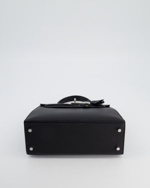 *RARE* Hermès Kelly 25 Sellier Bag in Noir Epsom Leather with Palladium Hardware