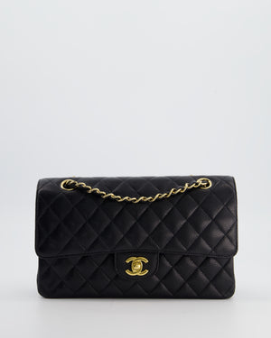 Chanel Black Medium Classic Double Flap Bag in Caviar Leather with Gold Hardware