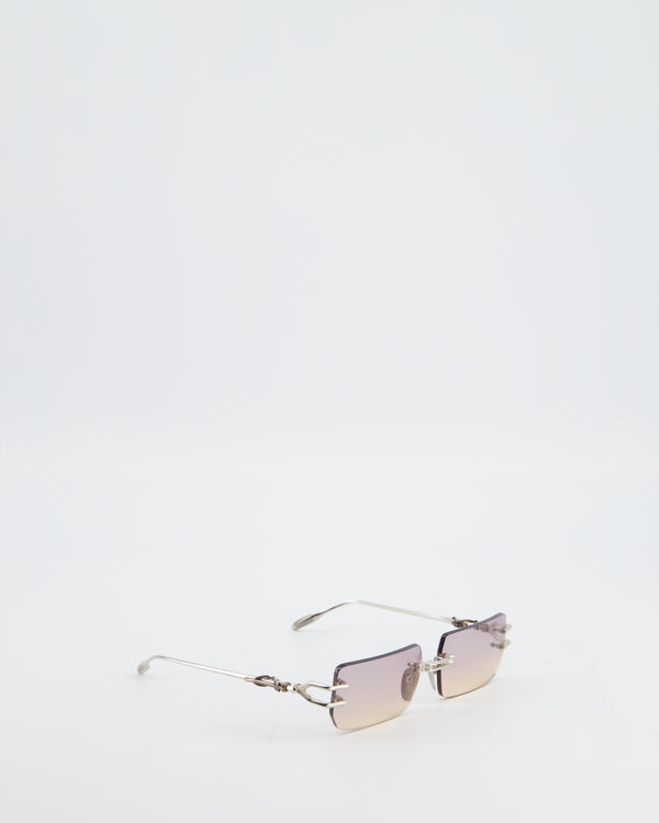 Chrome Hearts Square Gradient Sunglasses with Silver Detail