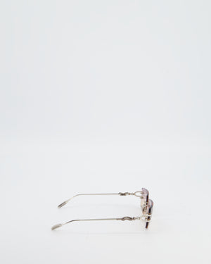 Chrome Hearts Square Gradient Sunglasses with Silver Detail