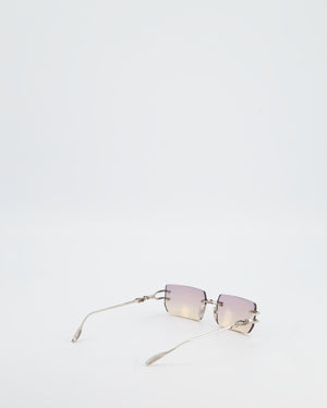 Chrome Hearts Square Gradient Sunglasses with Silver Detail