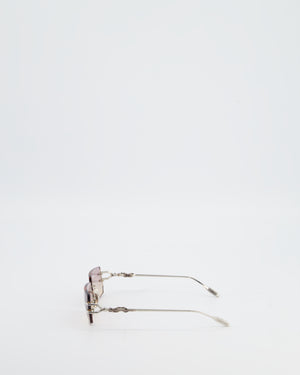 Chrome Hearts Square Gradient Sunglasses with Silver Detail