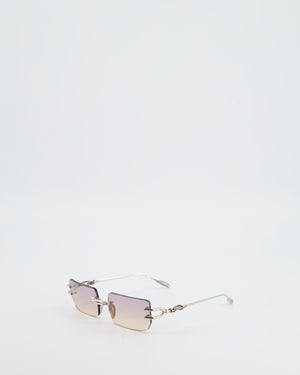 Chrome Hearts Square Gradient Sunglasses with Silver Detail