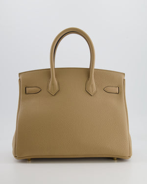 Hermès Birkin 30 Retourne Bag in Poussiere Togo Leather with Permabrass Hardware