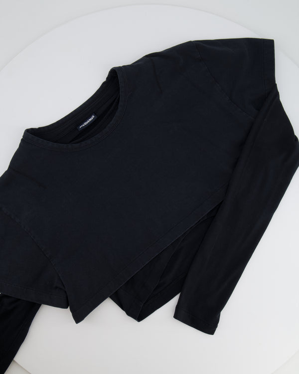 Jacquemus Black Layered Effect Le Double T-Shirt Size M (UK 10)