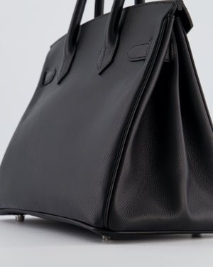Hermès Birkin 30 Retourne Bag in Noir Epsom Leather with Palladium Hardware