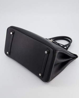 Hermès Birkin 30 Retourne Bag in Noir Epsom Leather with Palladium Hardware