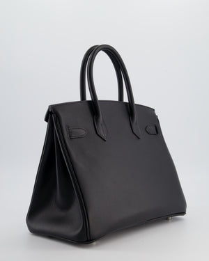 Hermès Birkin 30 Retourne Bag in Noir Epsom Leather with Palladium Hardware