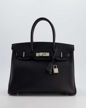 Hermès Birkin 30 Retourne Bag in Noir Epsom Leather with Palladium Hardware