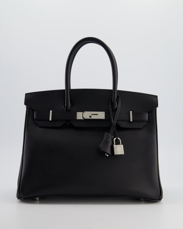 Hermès Birkin 30 Retourne Bag in Noir Epsom Leather with Palladium Hardware
