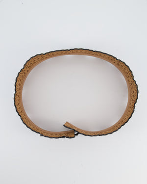 Alaia Black Leather Laser-Cut Openwork Bustier Waist Belt Size 80cm RRP £930