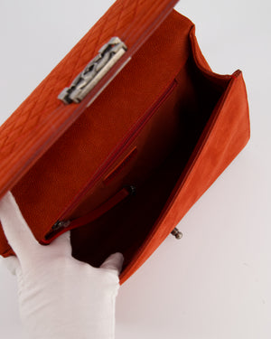 Chanel Large Red Boy Bag in Nubuck Leather with Ruthenium Hardware