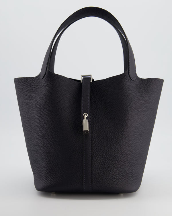 Hermes Picotin Lock Bag 22 in Caban Clemence Leather with Palladium Hardware