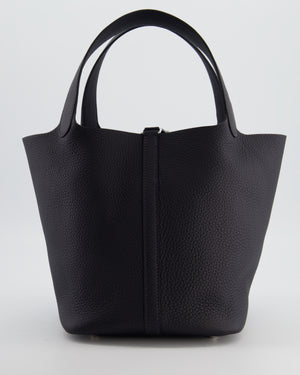 Hermes Picotin Lock Bag 22 in Caban Clemence Leather with Palladium Hardware