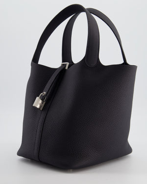 Hermes Picotin Lock Bag 22 in Caban Clemence Leather with Palladium Hardware