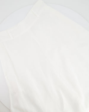 Zimmermann White Midi Linen Skirt Size 3 (UK 14)