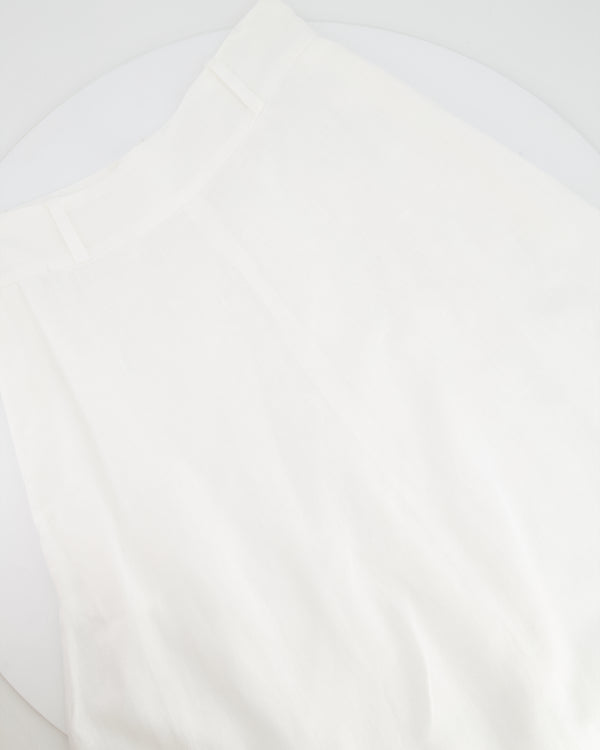 Zimmermann White Midi Linen Skirt Size 3 (UK 14)