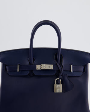 Hermès Birkin 25 Retourne Bag in Bleu Nuit Swift Leather with Palladium Hardware