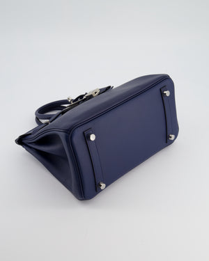 Hermès Birkin 25 Retourne Bag in Bleu Nuit Swift Leather with Palladium Hardware