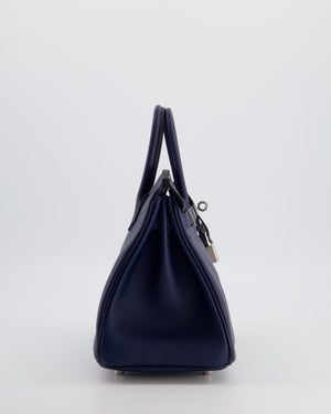 Hermès Birkin 25 Retourne Bag in Bleu Nuit Swift Leather with Palladium Hardware